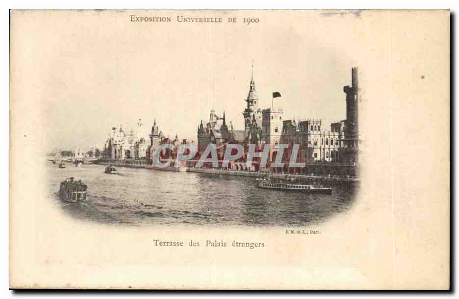 Terrasse des Palais étrangers — Exposition Universelle de 1900 — E.H. et C., Paris