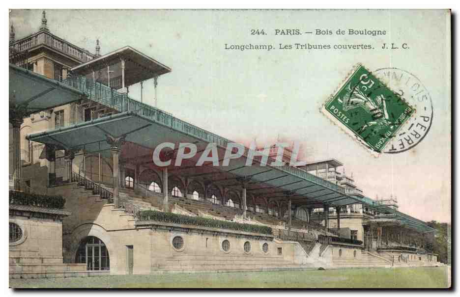 Paris — Bois de Boulogne. Longchamp. Les Tribunes couvertes — J.L.C. n°244