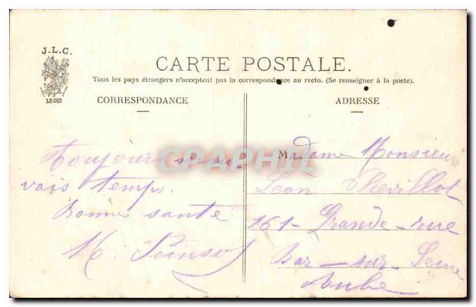 Paris — Bois de Boulogne. Longchamp. Les Tribunes couvertes — J.L.C. n°244 — Reverso