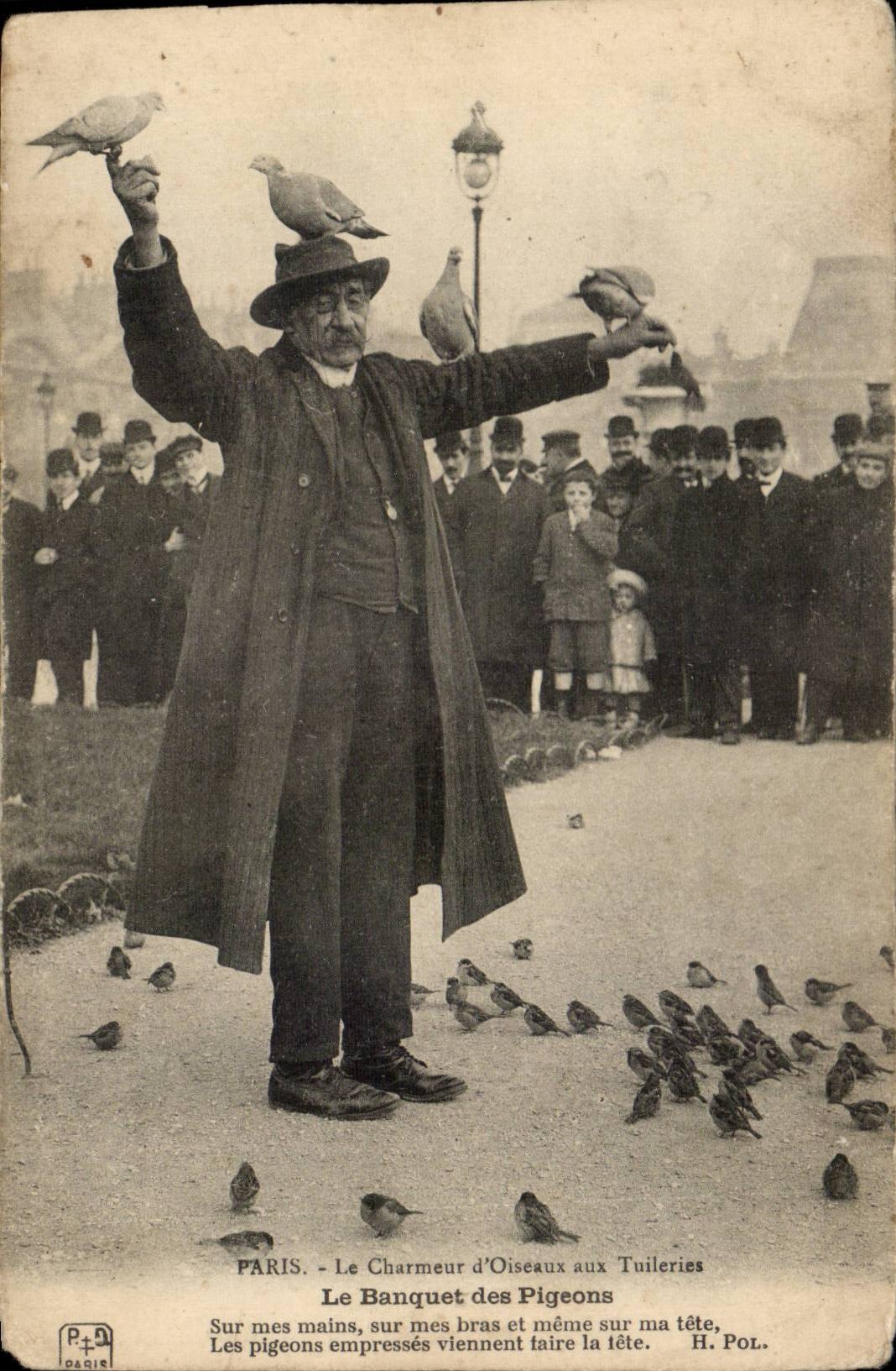 Paris - Le Charmeur d'Oiseaux aux Tuileries — H. Pol.