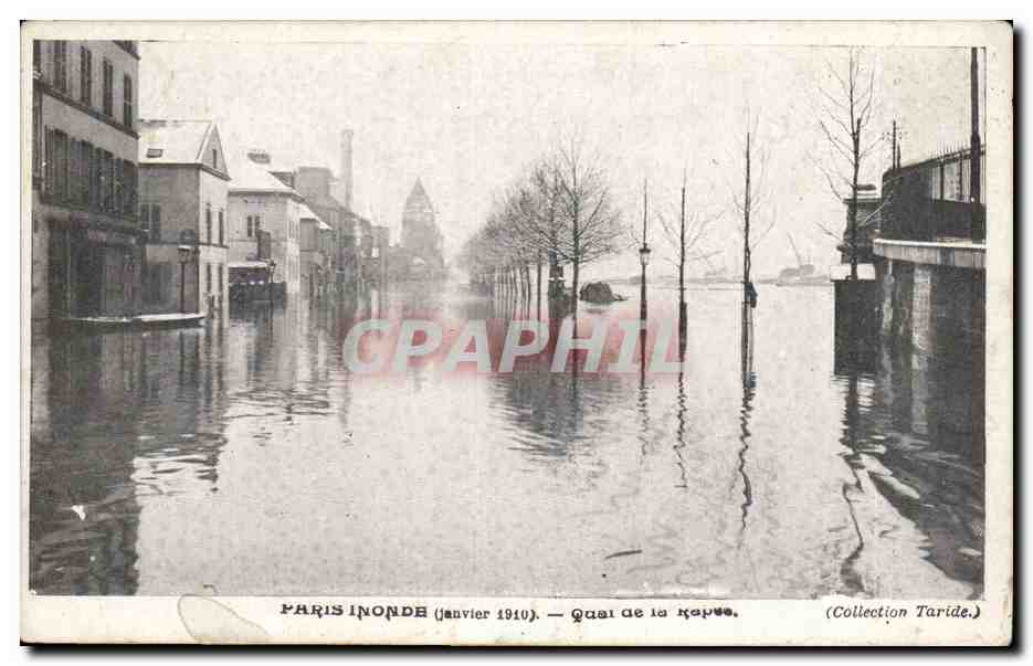 Paris CPA Inondations Janvier 1910 Quai de la rapee