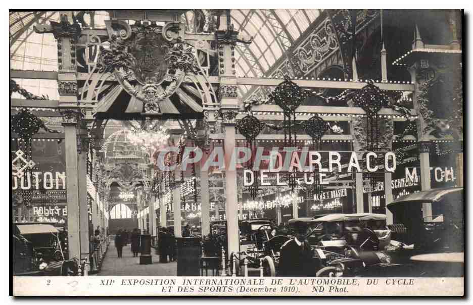 Paris - XII Exposition Internationale de L'Automobile Du Cycle et des Sports - Decembre 1910 - Darraco - CPA 