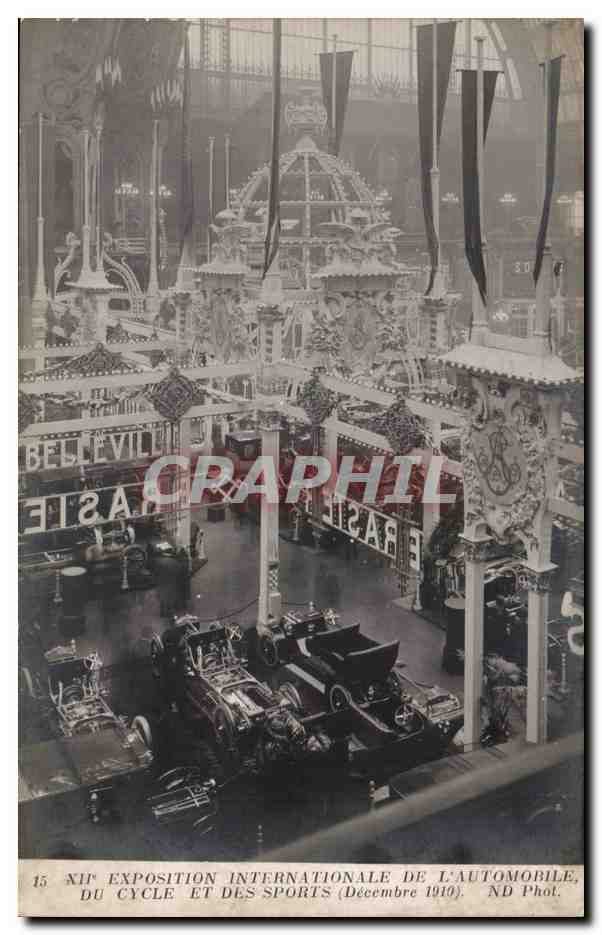 Paris - XII Exposition Internationale de L'Automobile Du Cycle et des Sports - Decembre 1910 - CPA 