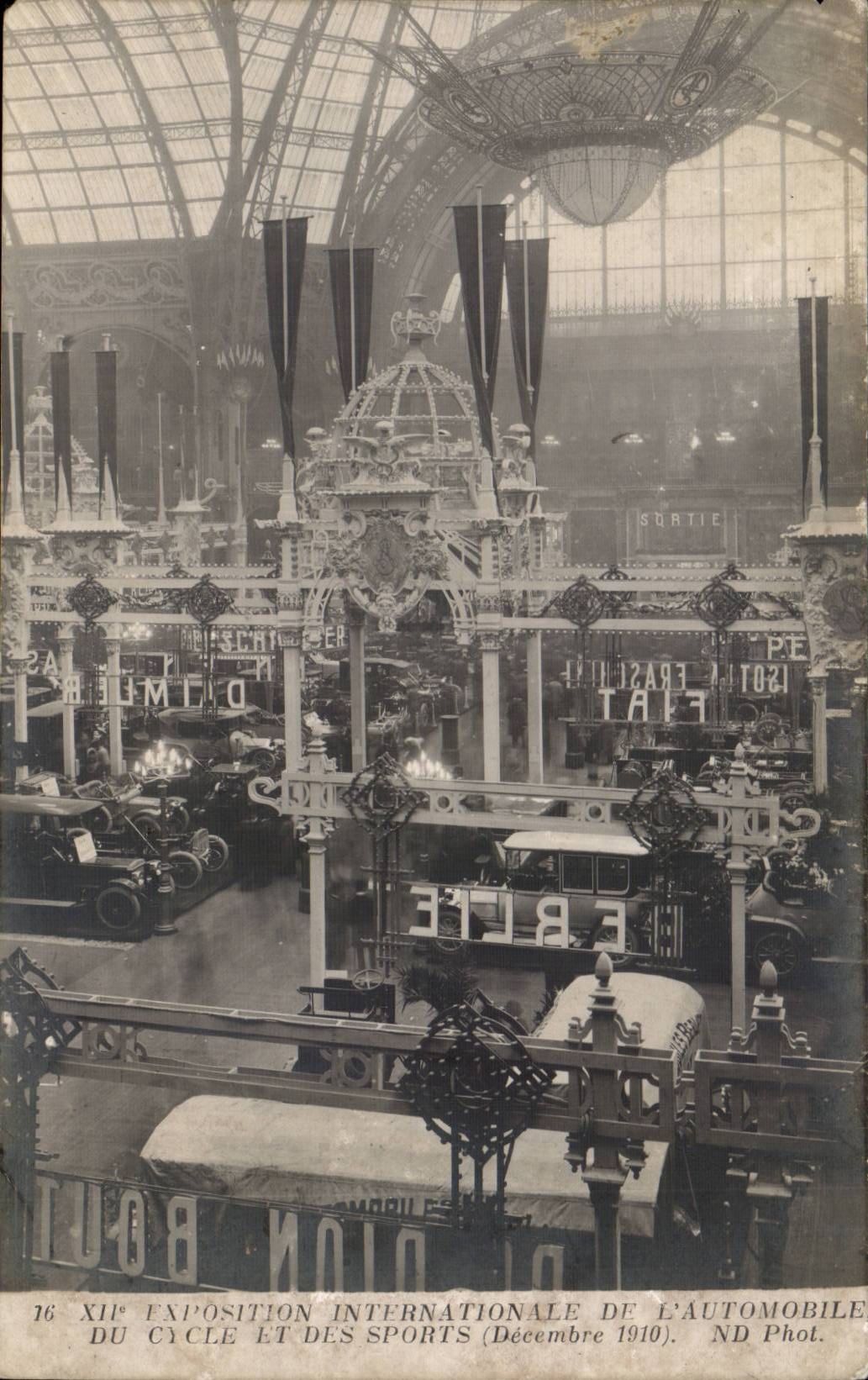 Paris - XII Exposition Internationale de L'Automobile Du Cycle et des Sports - Decembre 1910 - CPA 