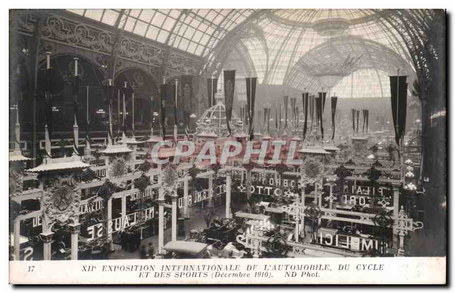 Paris - XII Exposition Internationale de L'Automobile Du Cycle et des Sports - Decembre 1910 - CPA 