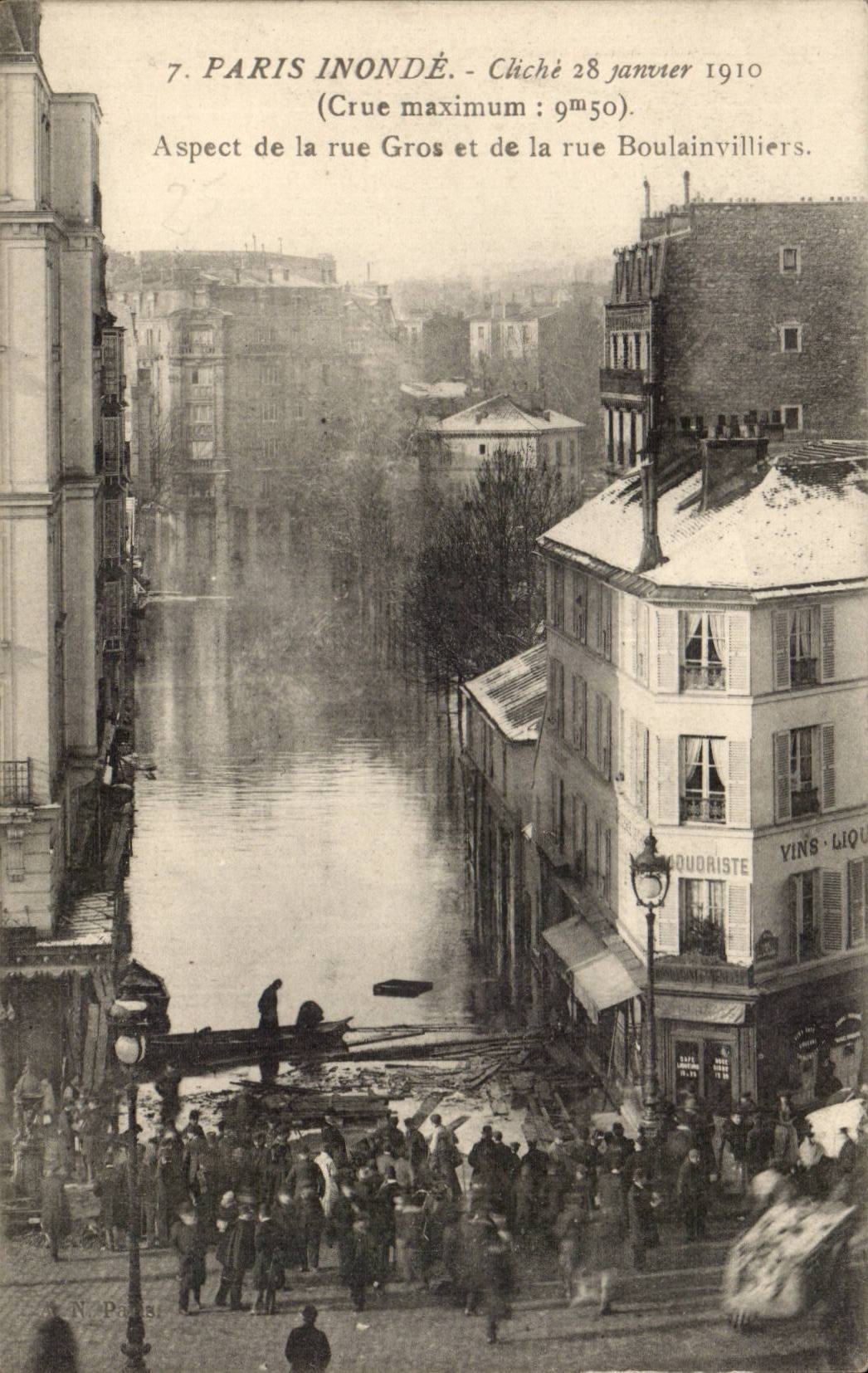 París inundado — Inundación del 28 de enero de 1910 — N. París
