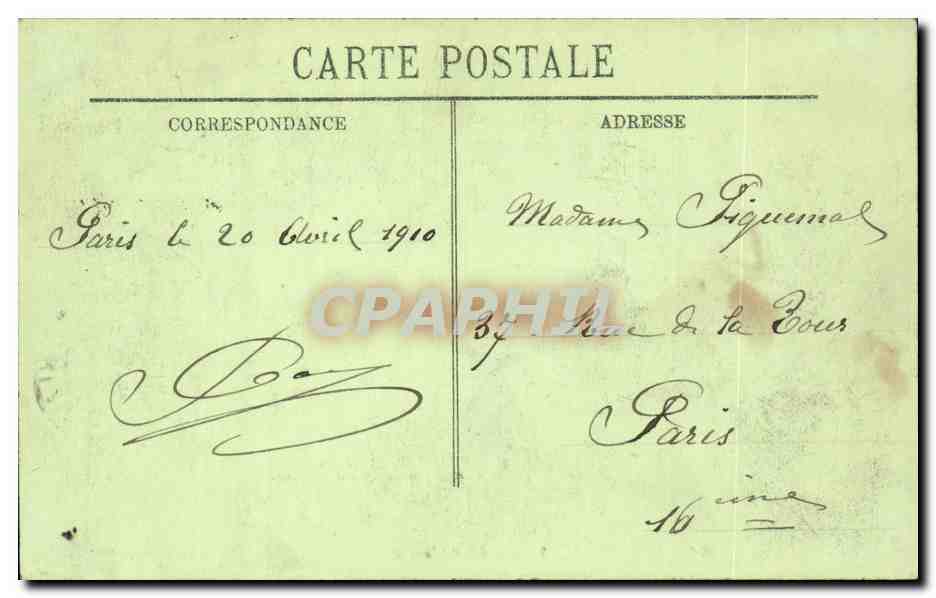 Paris - 6 - La Grande Crue de la Seine Janvier 1910 - Le Pont des Saints Peres - CPA  — Verso