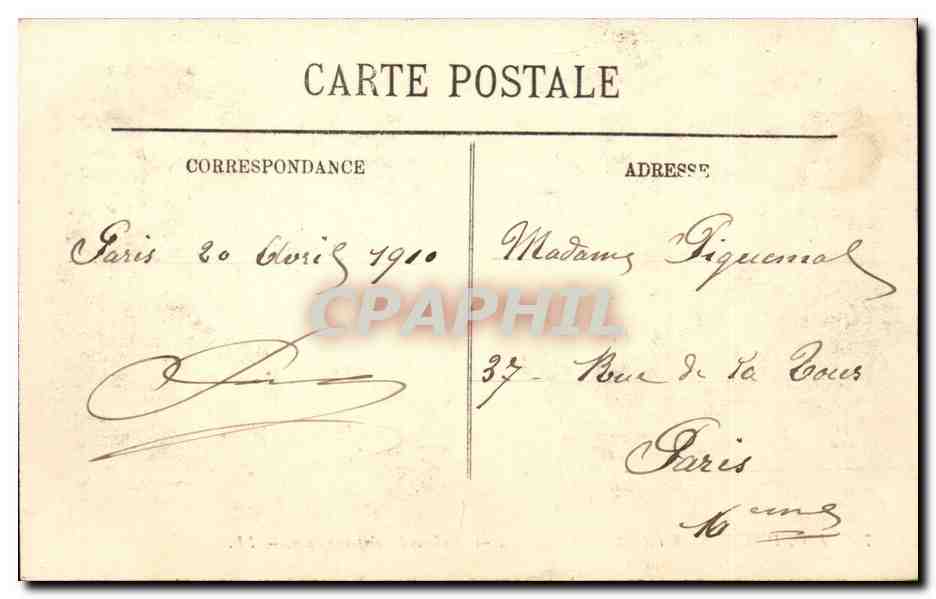 Overstromingen van Parijs (Januari 1910) — Boulevard Saint-Germain — L.L. — Achterkant