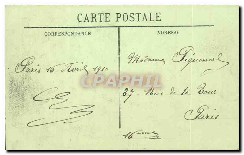 Paris - 65 - La Grande Crue de la Seine Janvier 1910 - Le Pont Notre Dame - CPA  — Rückseite