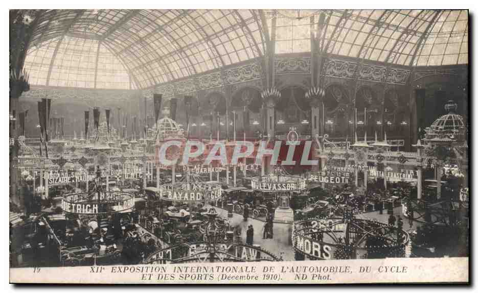 Paris - XII Exposition Internationale de L'Automobile Du Cycle et des Sports Decembre 1910 - CPA 