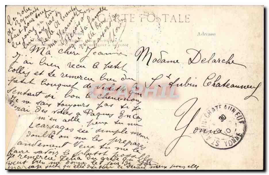 Paris - 11 Crue de la Seine - Clichy Bureau Central Telephonique Janvier 1910 - CPA  — Rückseite