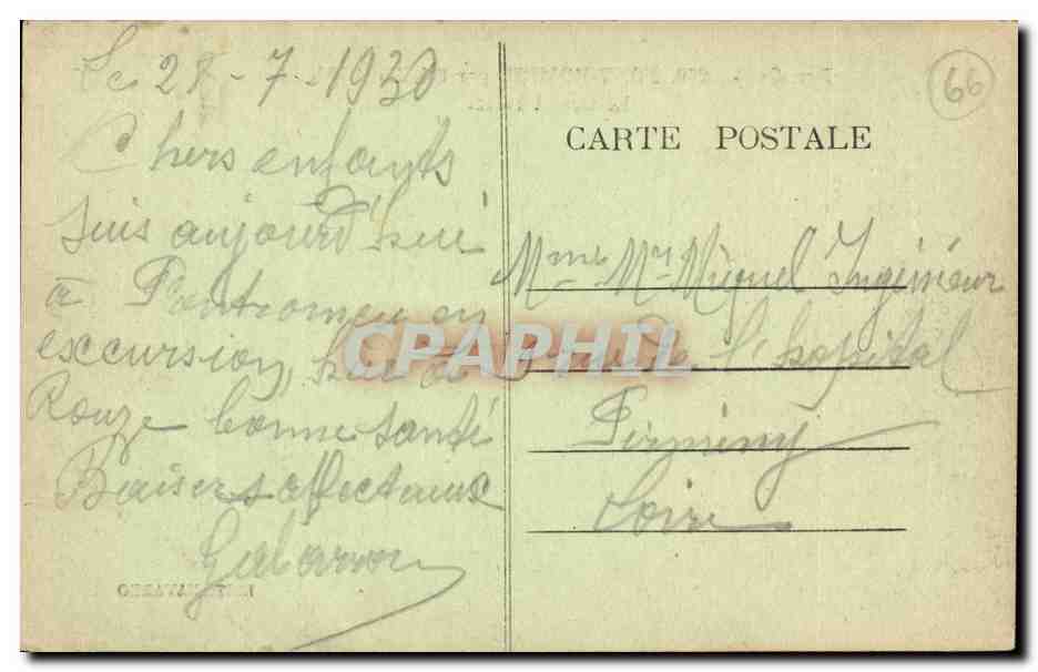 Font Romeu CPA Le grand hotel — Rückseite
