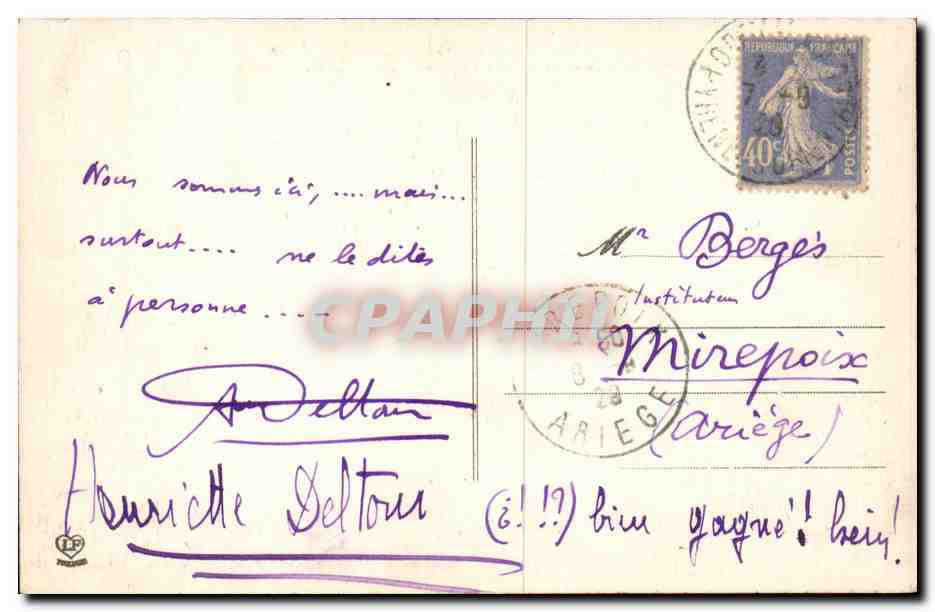 Font Romeu CPA Le grand hotel et les villas — Back