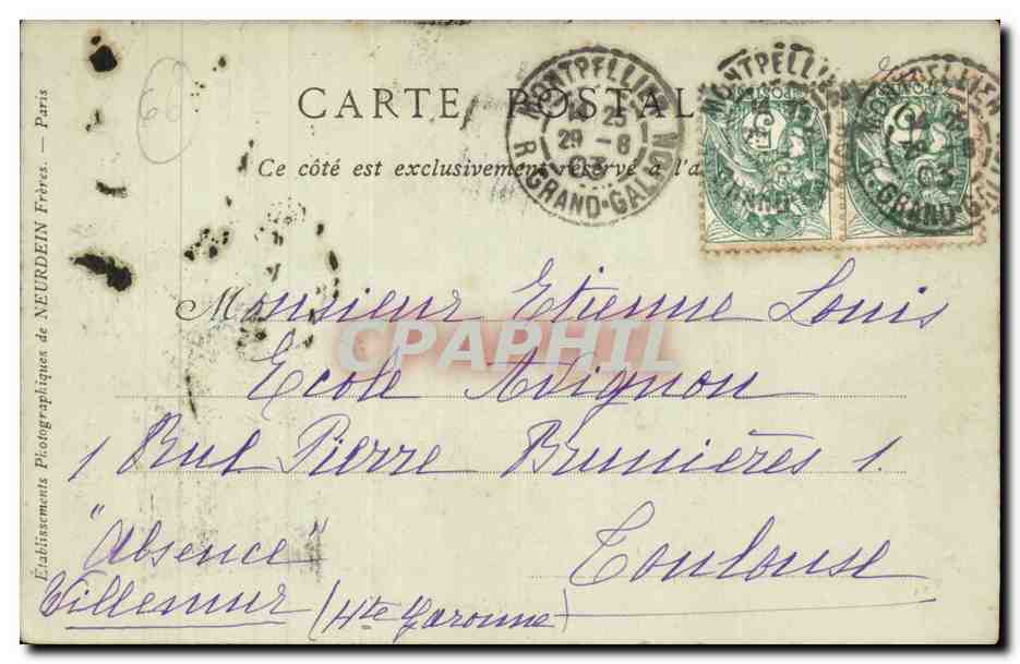Perpignan CPA Le Castillet et la porte Notre DAme — Rückseite