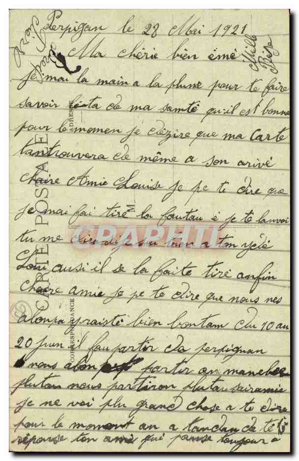 Perpignan CPA Porte Notre Dame Castillet en 1835 — Rückseite