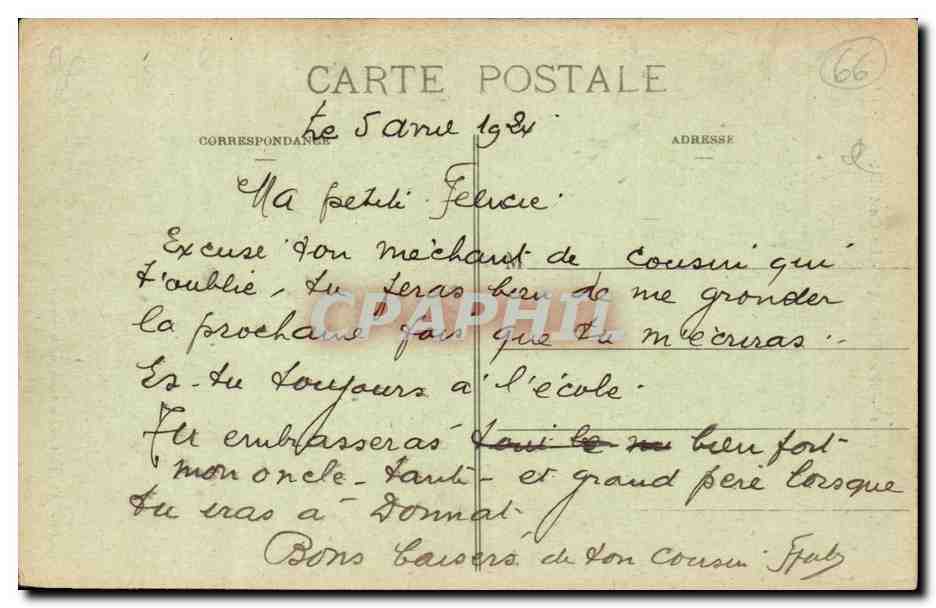 Perpignan CPA Le CAstillet — Rückseite