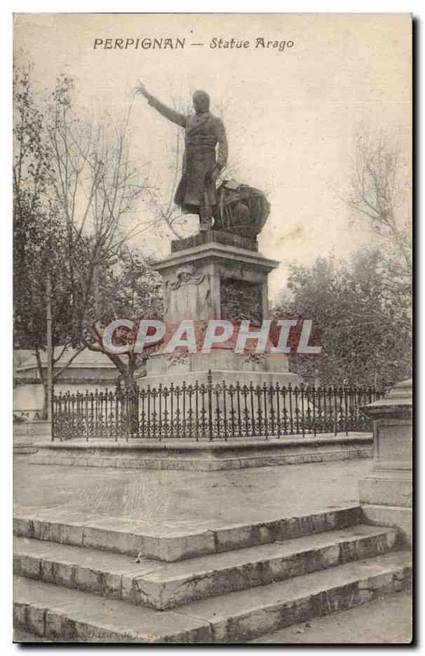 Perpignan CPA Statue Arago