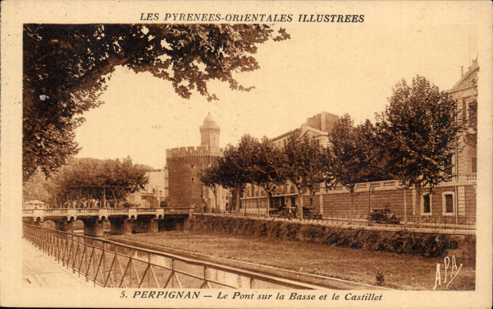 Perpignan CPA Le pont sur la Basse et le CAstillet