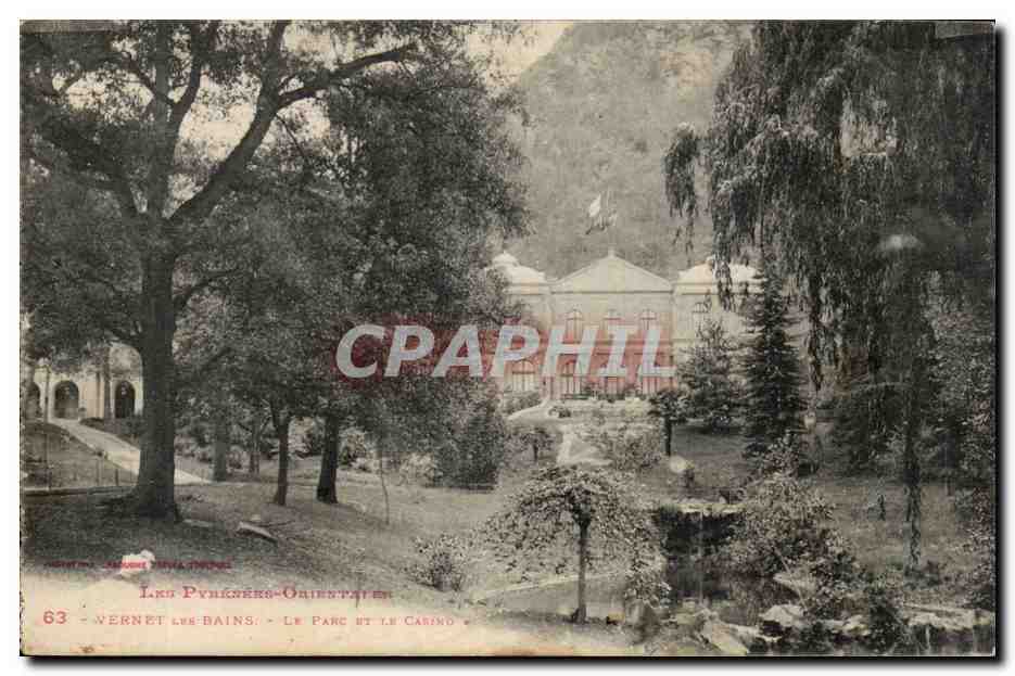Vernet les Bains CPA Le parc et le casino