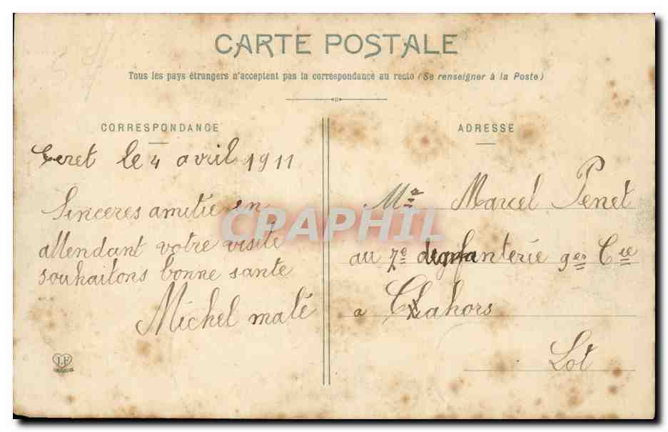Arles sur Tech CPA La villa du recteur des mines de Bateres — Rückseite