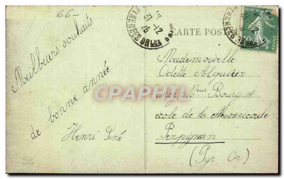 Vernet les Bains CPA Paradis des Pyrenees Orientales L'eglise — Verso