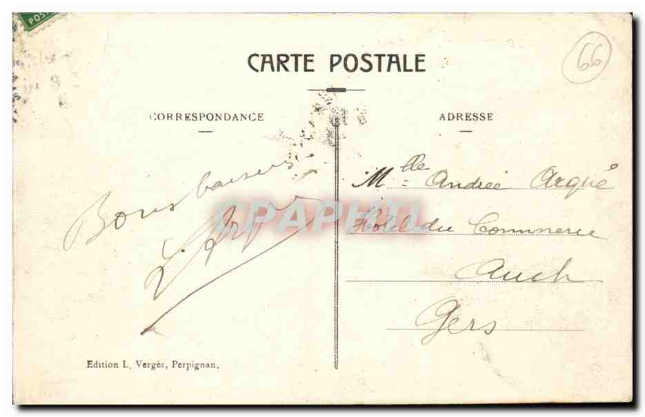 Perpignan - Le Castillet - CPA  — Rückseite