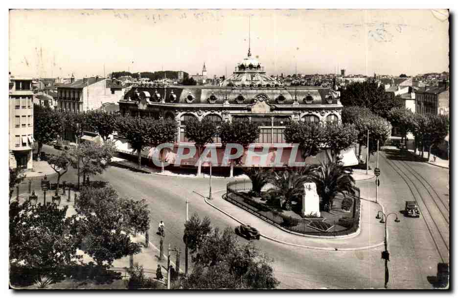 Perpignan - Place de la catalogue et Magasins Aux Dames de France - CPA 
