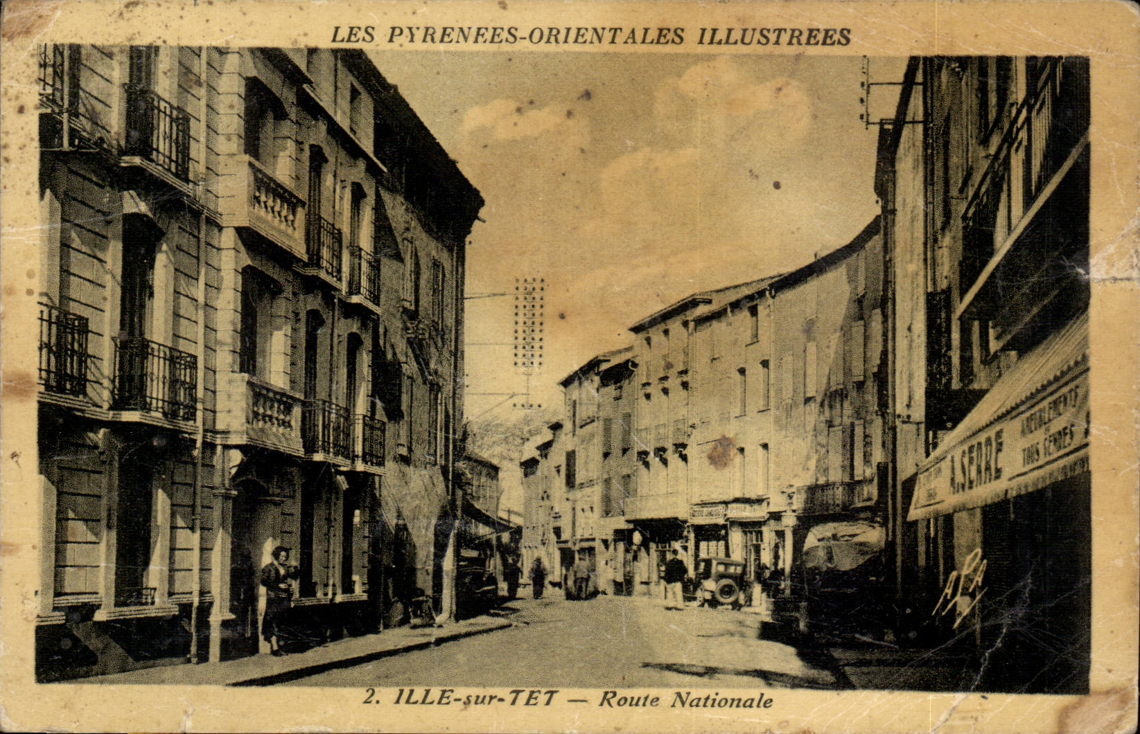 Ile sur Tet - Route Nationale - CPA 