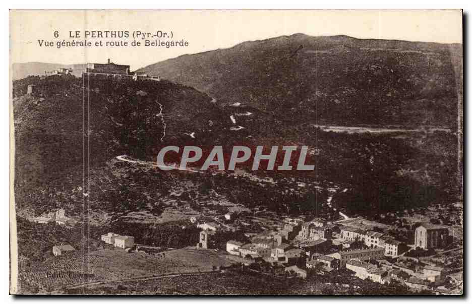 Le Perthus - Vue Generale et route de Bellegarde - CPA 