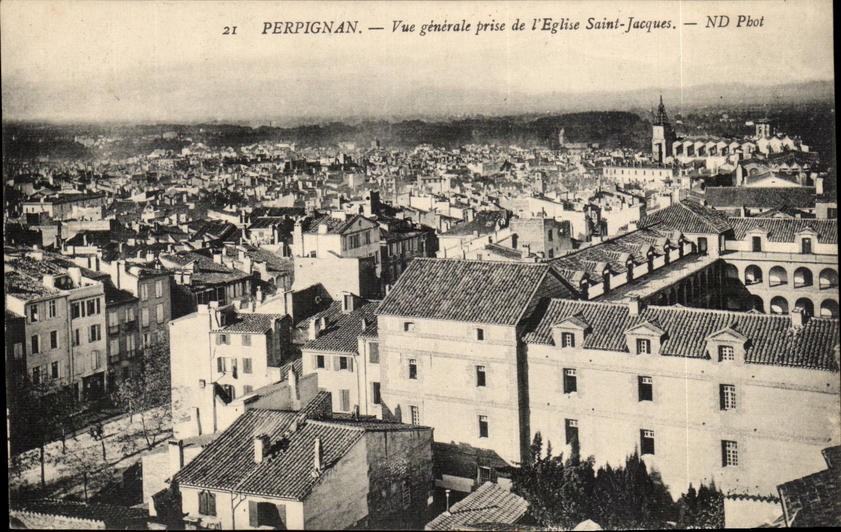 Perpignan - Vue Generale prise de l'Eglise Saint Jacques - CPA 
