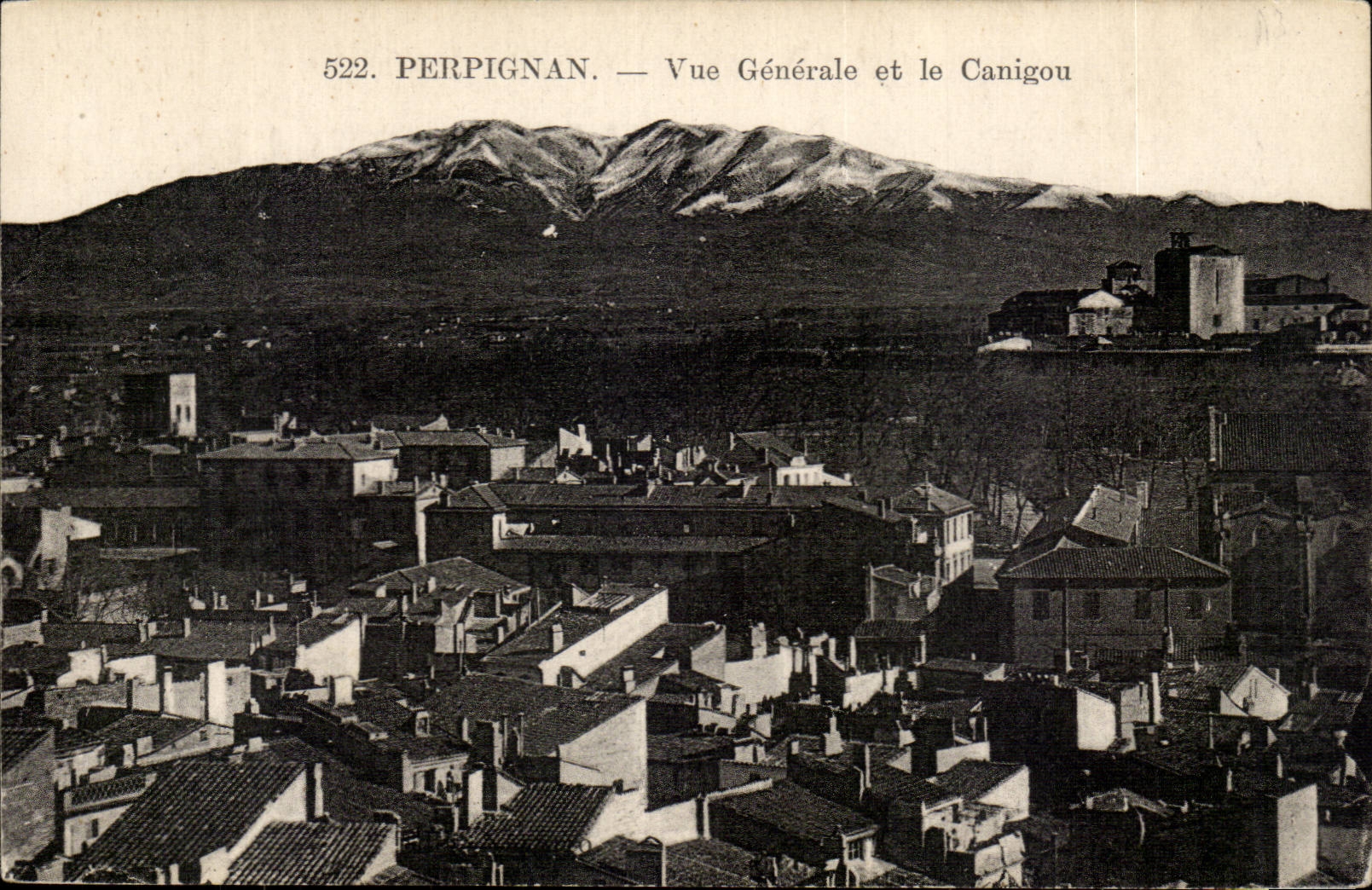 Perpignan - Vue Generale et le Canigou - CPA 