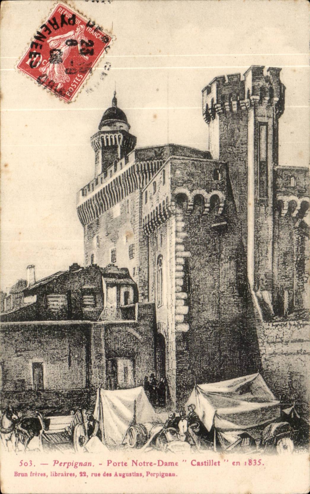 Perpignan - Porte Notre Dame Castillet en 1835 CPA 