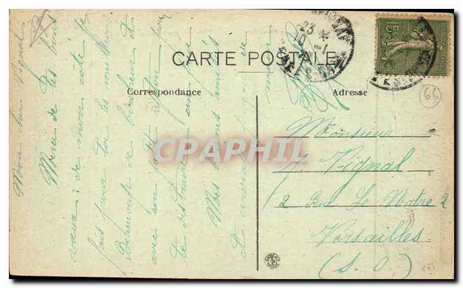 Perpignan - L'Hotel de Ville CPA  — Rückseite