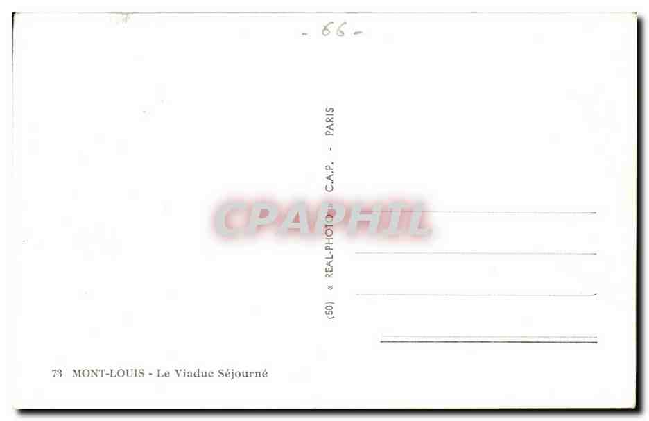 Mont Louis - Le Viaduc Sejourne - CPA  — Rückseite