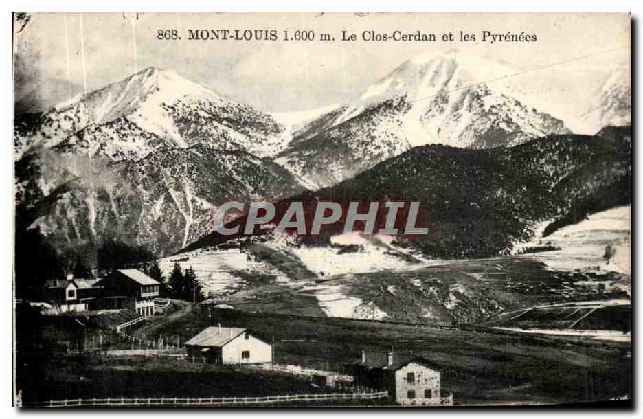Mont Louis - 1600 m Le Cos Cerdan et les Pyranees - CPA 