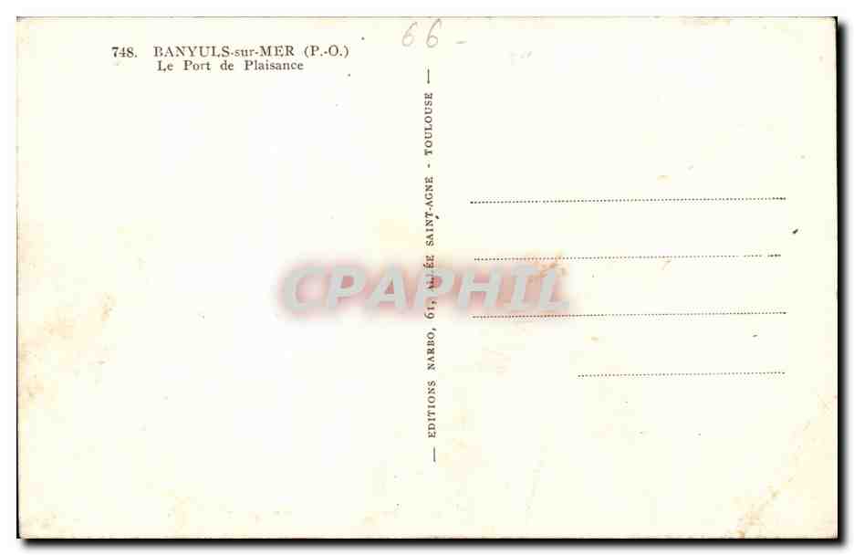 Banyuls sur Mer - Le Port de Plaissance - CPA  — Rückseite