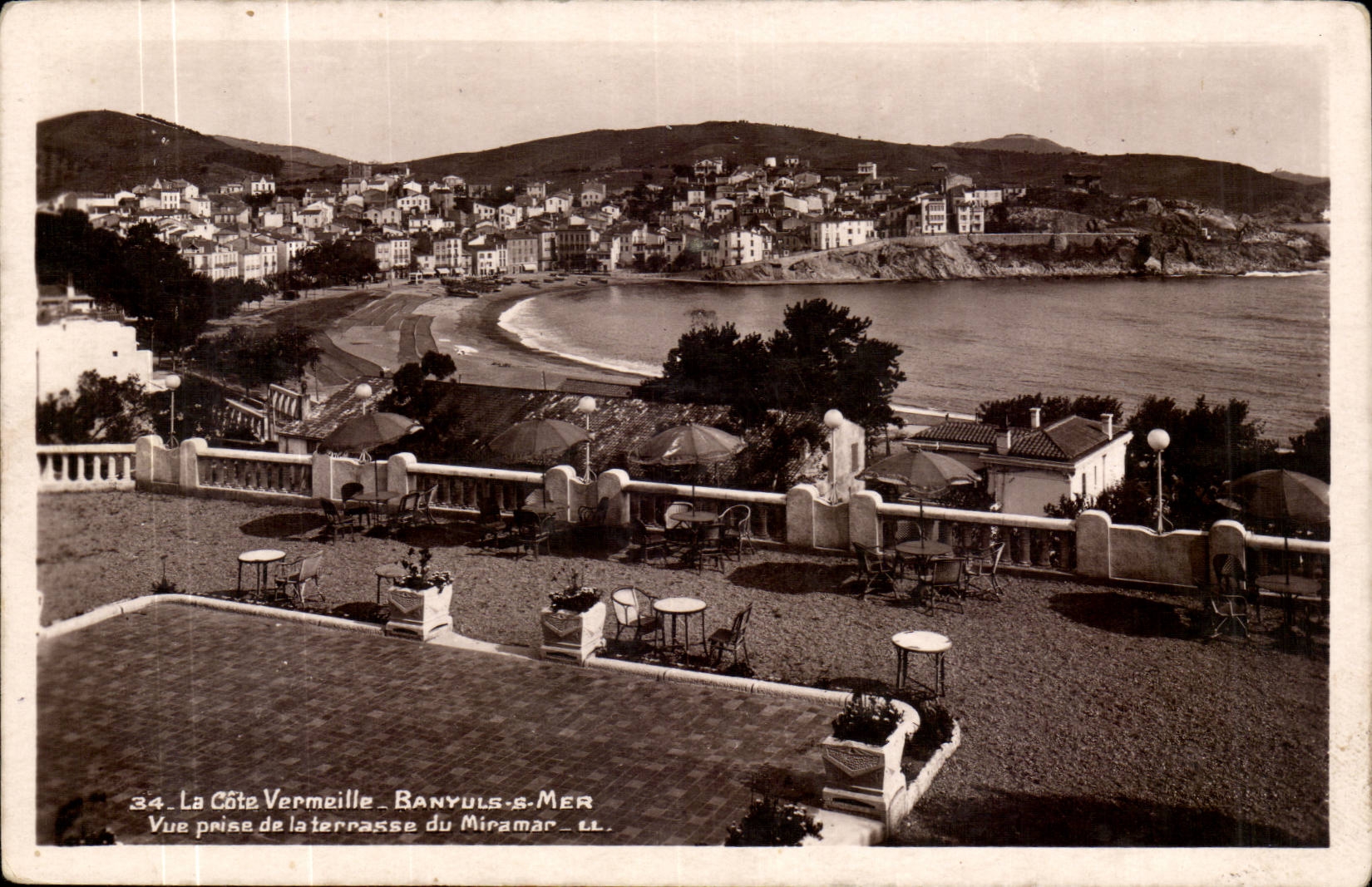 Banyuls sur Mer - la Cote Vermeille - Vu Prise de la Terrasse du Miramur - CPA 