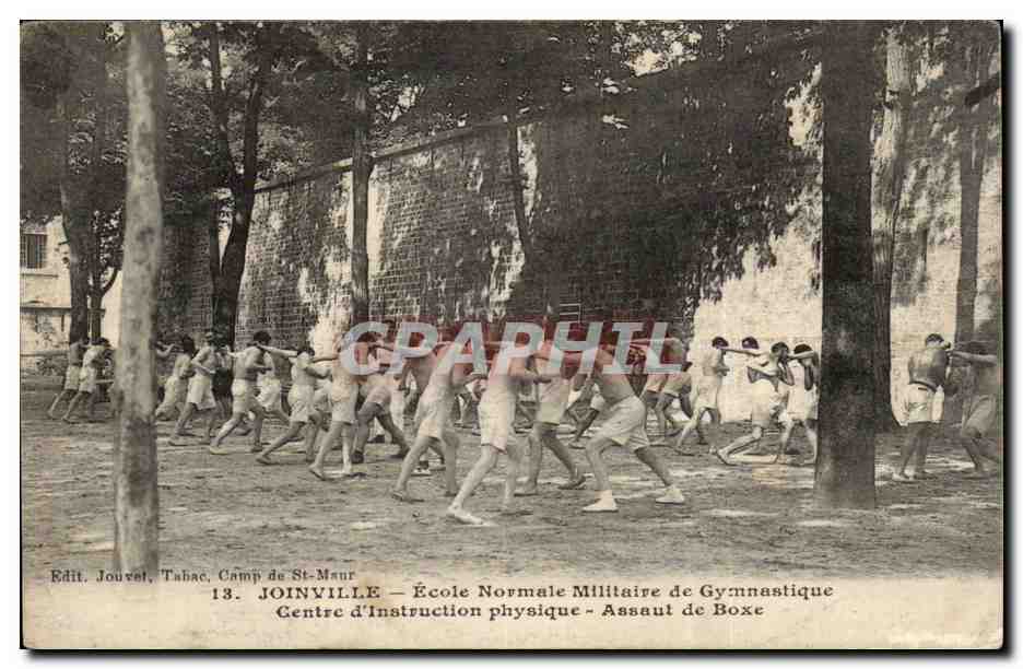 CPA Ecole normale de gymnastique et d'escrime de Joinville le pont Redoute de la Faisanderie Exercice de boxe (boxing)