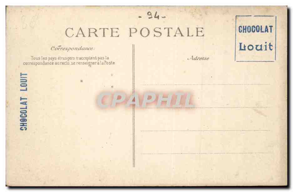 Villeneuve Saint Georges CPA Rue de Paris — Back