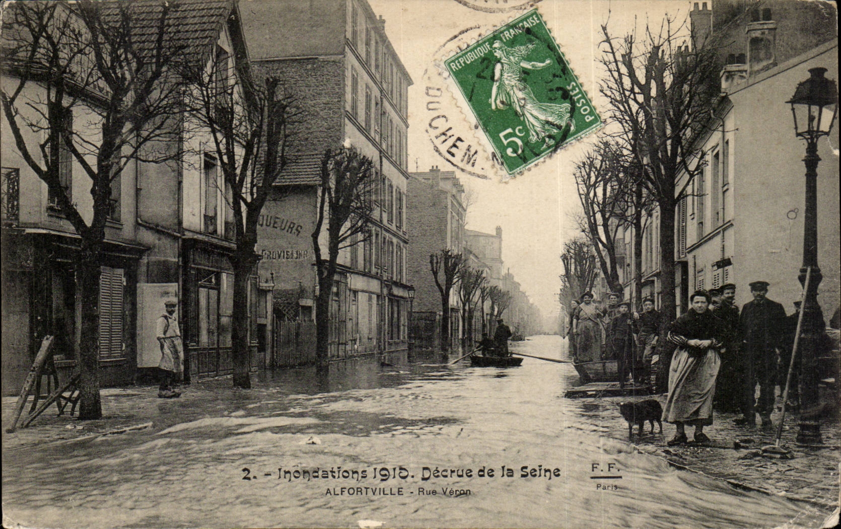 Alfortville CPA Inondations 1910 Decure de la Seine Rue VEron