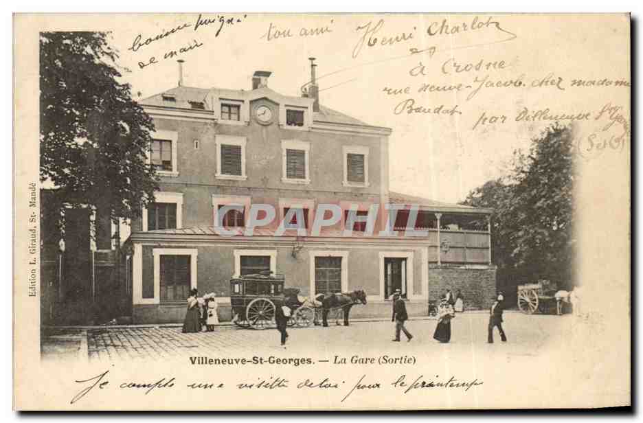 Villeneuve Saint Georges CPA La gare (sortie)