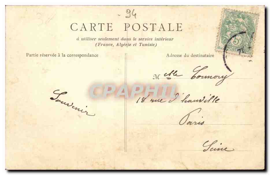 Arcueil Cachan CPA Chateau des Guises Maisons des gardes — Rückseite