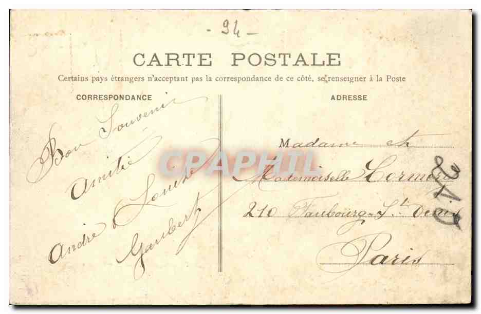 Champigny sur Marne CPA La Marne et les coteaux — Back