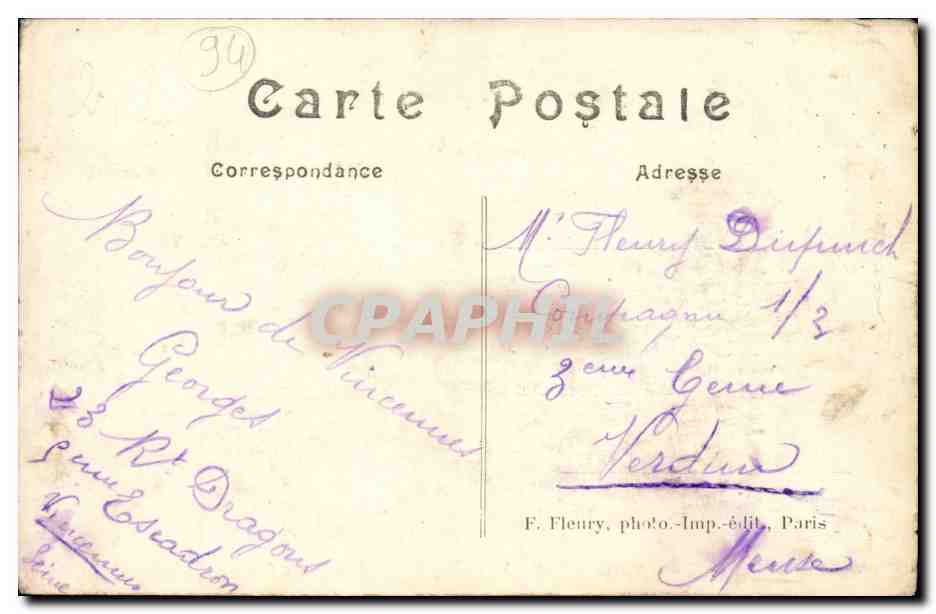 Vincennes CPA Vue panoramique du nouveau fort  — Verso