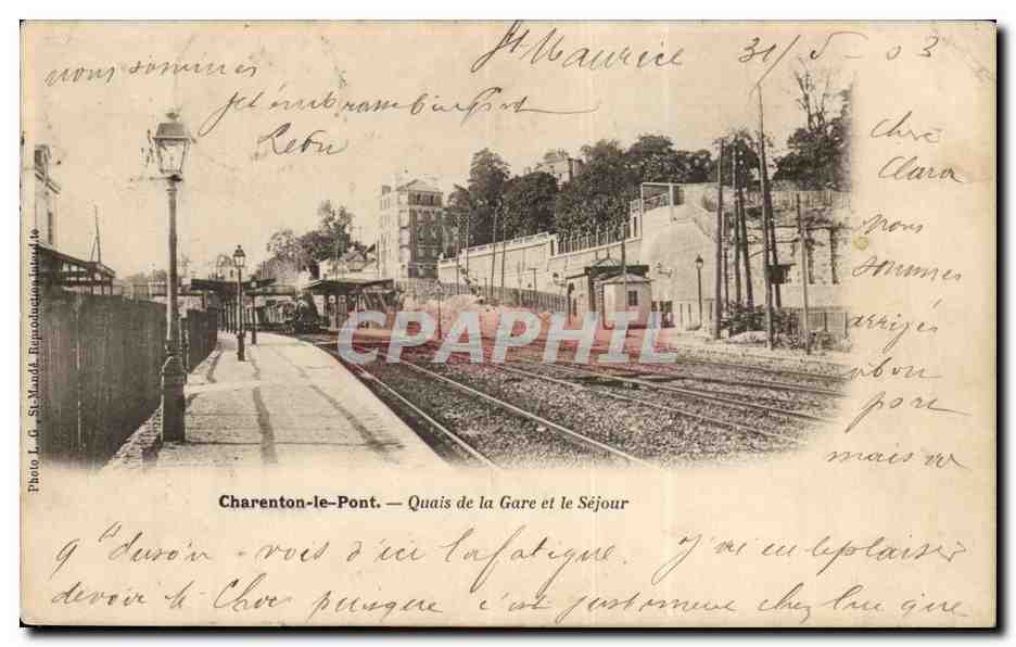 Charenton le Pont CPA Quais de la gare et le sejour TOP