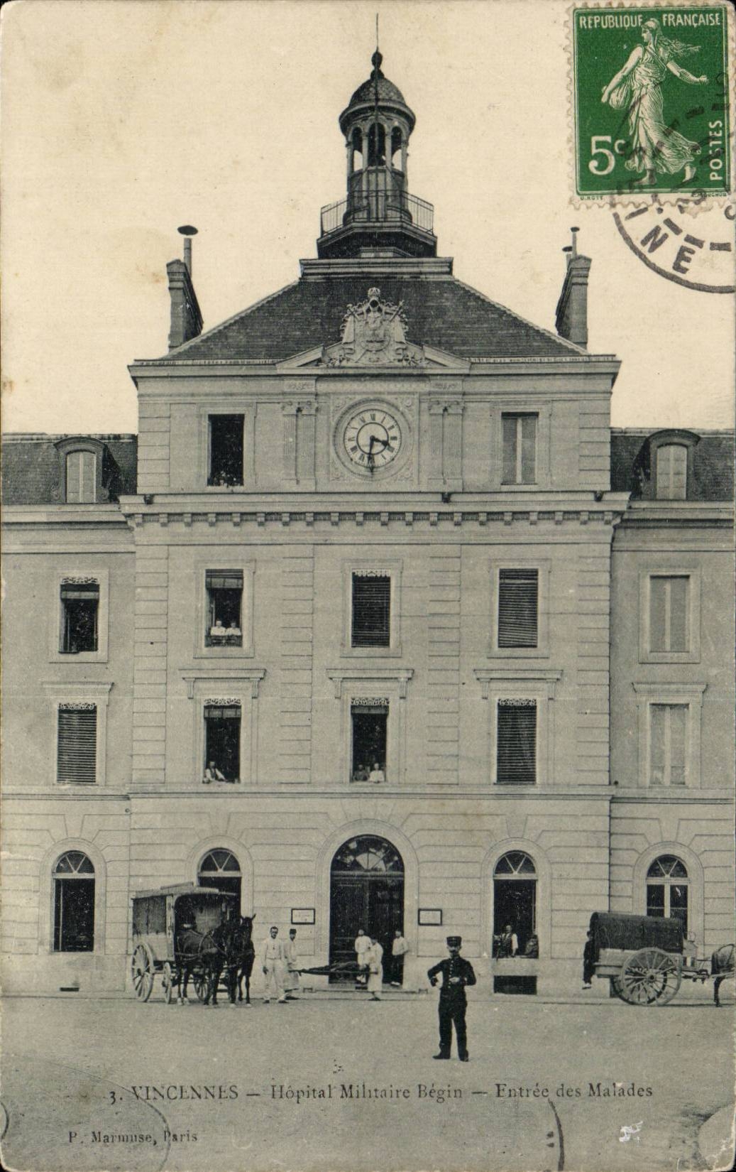 Vincennes — Hôpital Militaire Bégin — Entrée des Malades — P. Marimuse, Paris