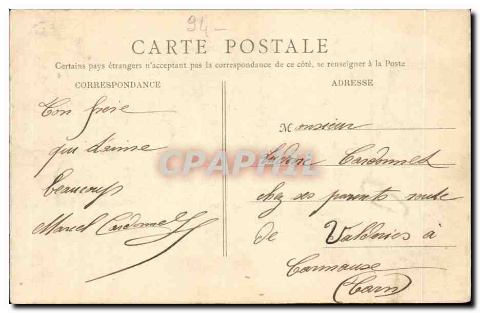 Le Perreux CPA La mairie — Rückseite