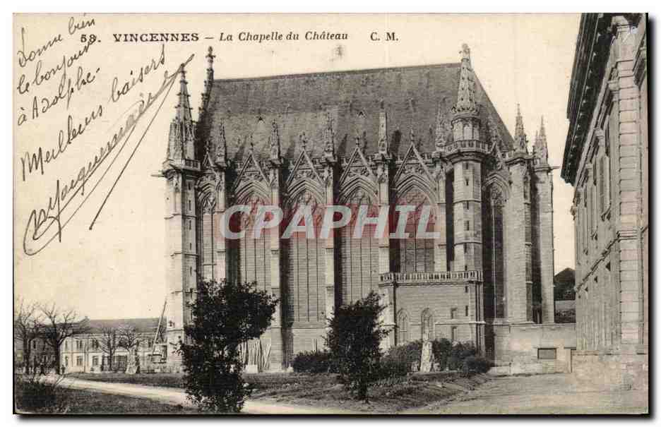 Vincennes CPA La chapelle du chateau