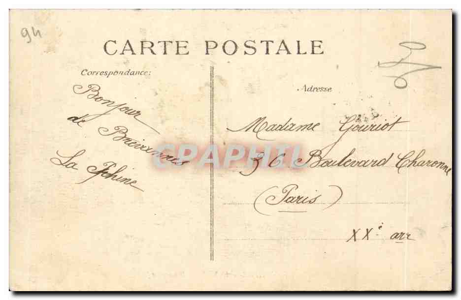 Limeil Brevannes CPA PAnorama — Rückseite
