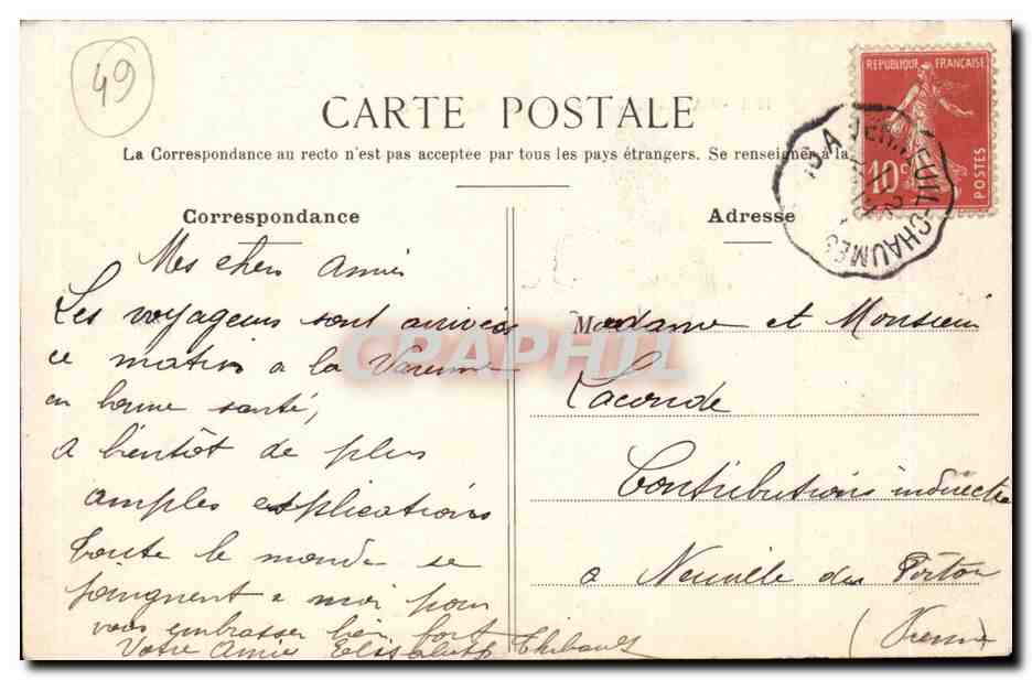 La Varenne CPA Bords de Marne — Rückseite